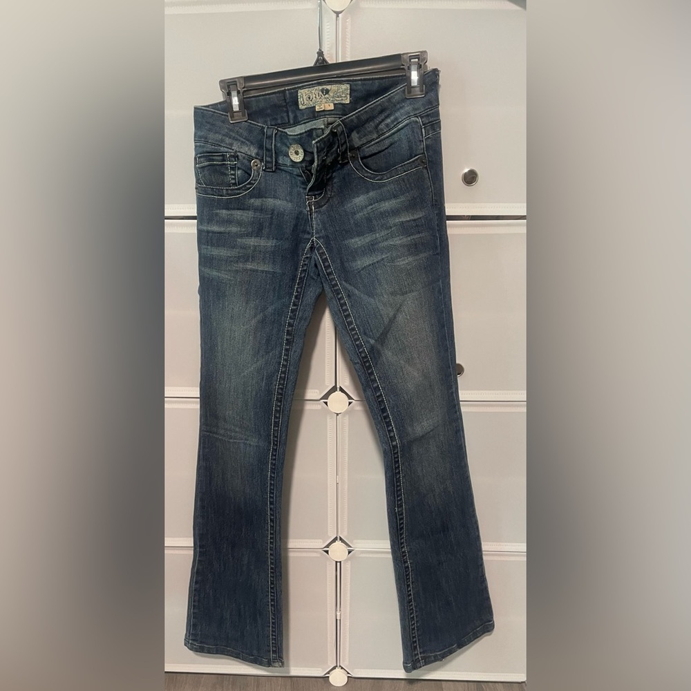 Jolt Women's Low Rise Blue Straight Leg Jeans